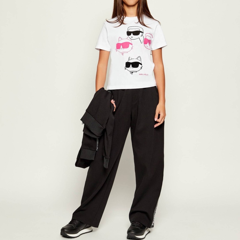 ✴Sparkle歐美精品✴ Karl Lagerfeld 歐版 側身卡爾頭和貓咪頭短袖上衣T恤 青年版 現貨真品-細節圖3