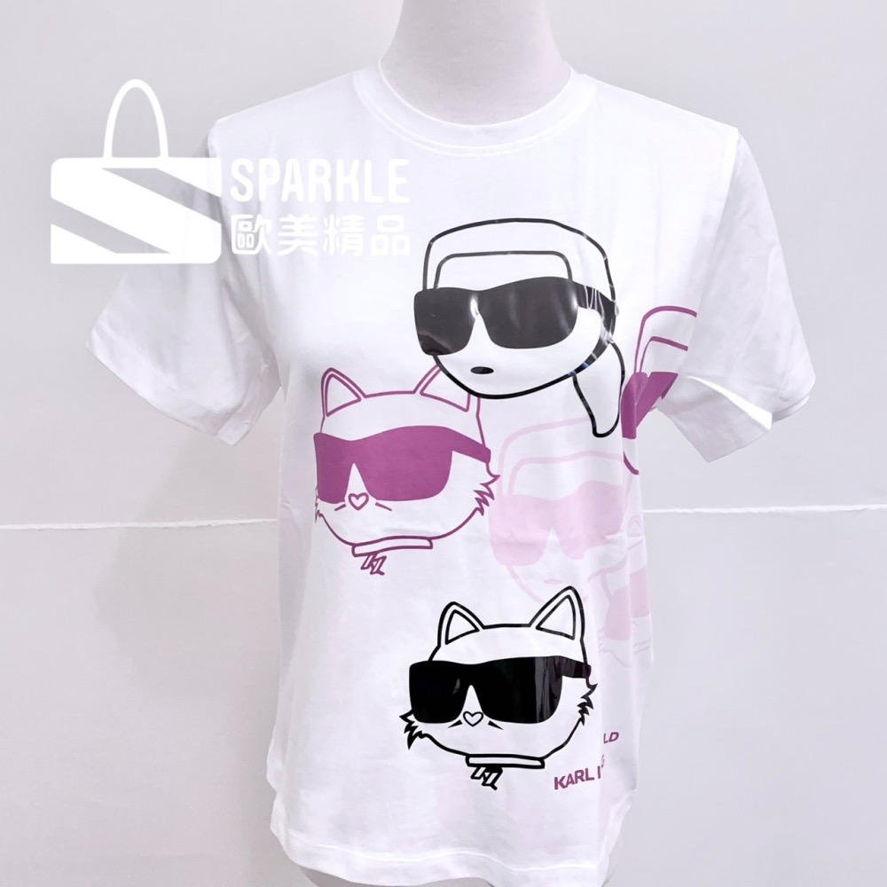 ✴Sparkle歐美精品✴ Karl Lagerfeld 歐版 側身卡爾頭和貓咪頭短袖上衣T恤 青年版 現貨真品-細節圖8