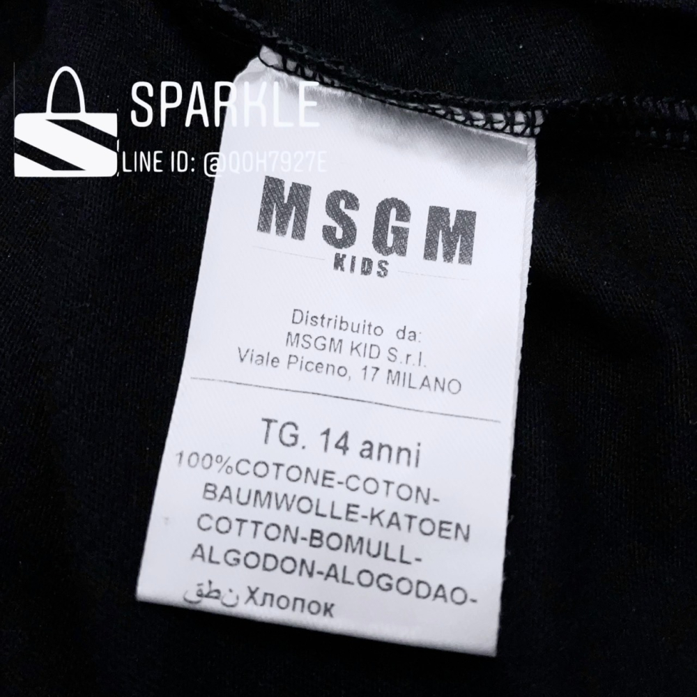 ✴ Sparkle歐美精品✴ MSGM 品牌logo+貓咪立體珍珠耳朵短袖上衣T恤 青年版 現貨/預購-細節圖10