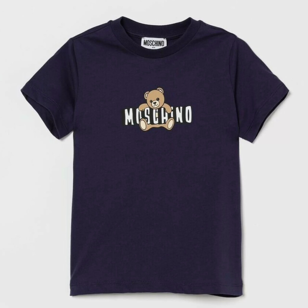 ✴Sparkle歐美精品✴ Moschino 小熊坐姿抱字母Logo短袖T恤上衣 青年版 現貨真品-細節圖3