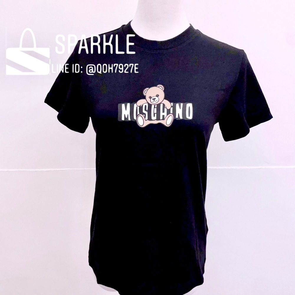 ✴Sparkle歐美精品✴ Moschino 小熊坐姿抱字母Logo短袖T恤上衣 青年版 現貨真品-細節圖4