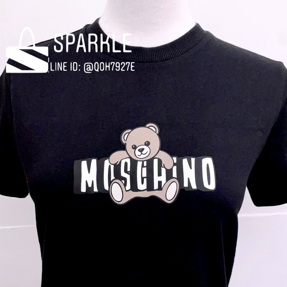 ✴Sparkle歐美精品✴ Moschino 小熊坐姿抱字母Logo短袖T恤上衣 青年版 現貨真品-細節圖5