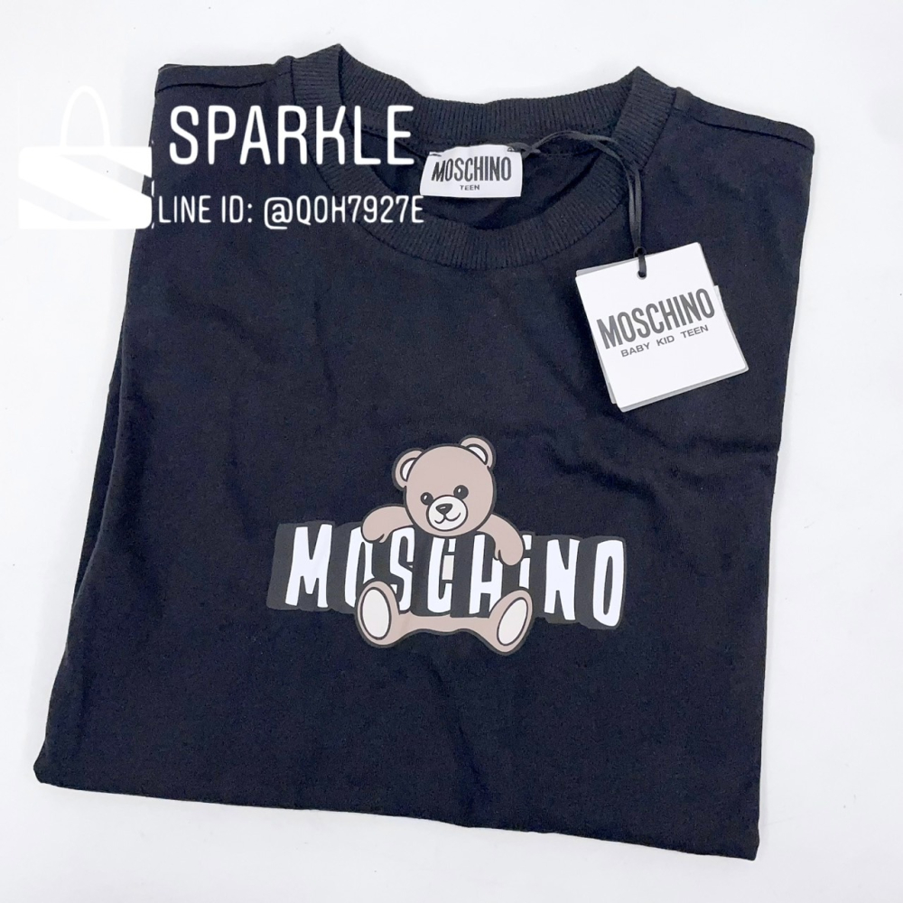✴Sparkle歐美精品✴ Moschino 小熊坐姿抱字母Logo短袖T恤上衣 青年版 現貨真品-細節圖7