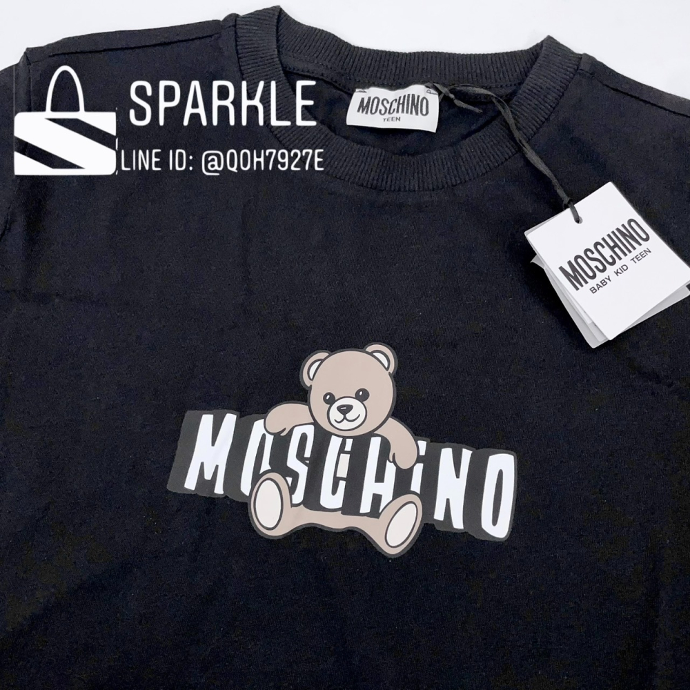 ✴Sparkle歐美精品✴ Moschino 小熊坐姿抱字母Logo短袖T恤上衣 青年版 現貨真品-細節圖8