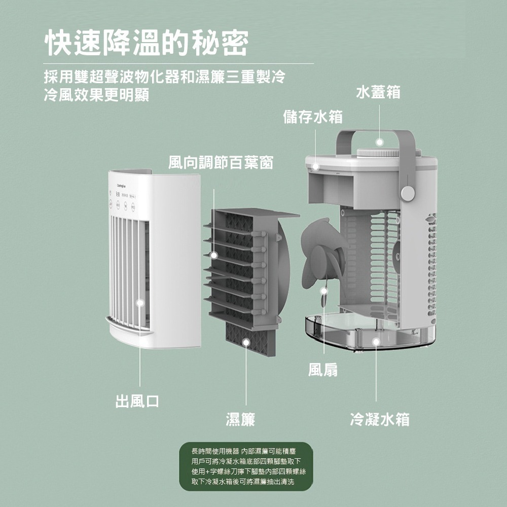 【Taiwan 現貨】桌上型小型水冷風扇噴霧風扇 桌上型冷風機迷你風扇 水霧風扇 噴霧風扇 涼風扇 霧化扇 水冷扇-細節圖7