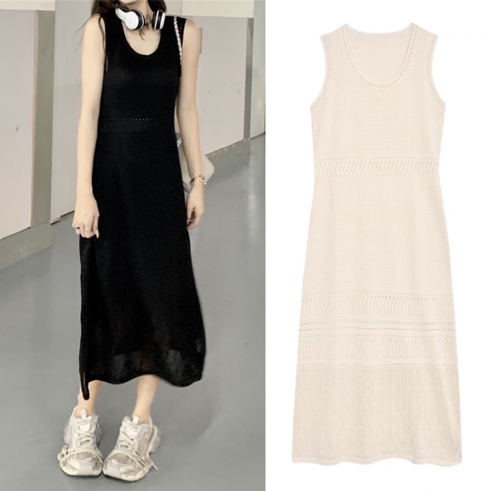 縷空針織洋裝(黑)-規格文內