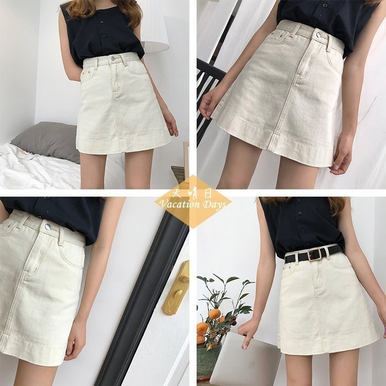 牛仔布裙(杏S)-規格文內