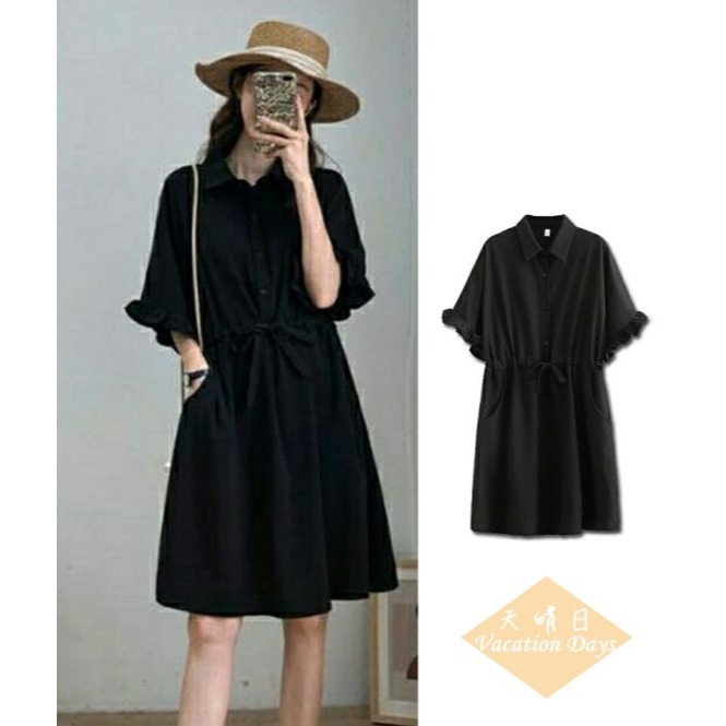 哺乳款洋裝(黑)-規格文內