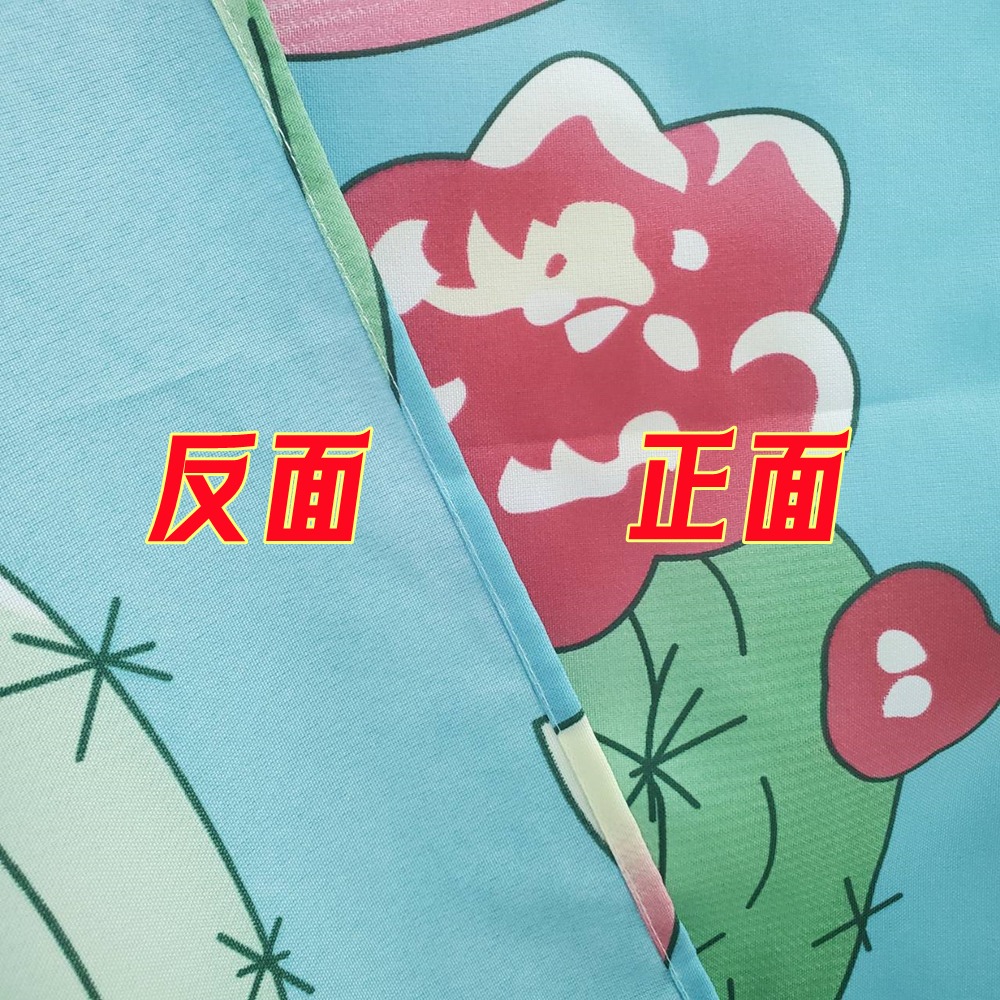 淇淇的賣場～仙人掌門簾 多肉植物門簾 日式一片式對開麻布長門簾，尺寸約80*150，櫃簾 壁簾 不附桿需另購-細節圖5