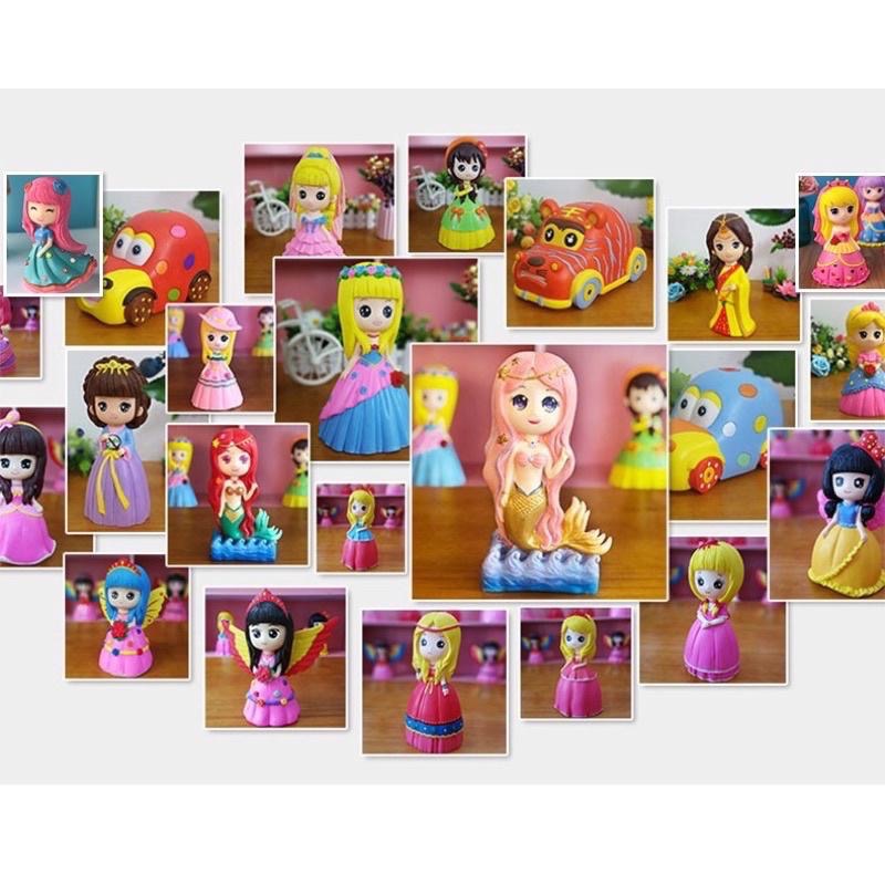 暑假特惠🇹🇼台灣出貨 👏 DIY石膏娃娃公仔塗色存錢罐彩繪搪膠白胚 DIY手工塗鴉 兒童彩繪-細節圖6