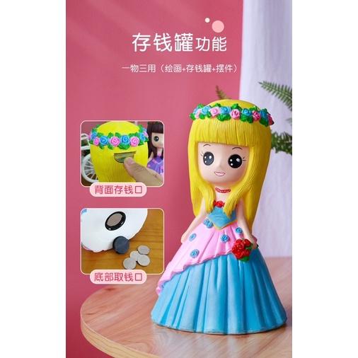 暑假特惠🇹🇼台灣出貨 👏 DIY石膏娃娃公仔塗色存錢罐彩繪搪膠白胚 DIY手工塗鴉 兒童彩繪-細節圖8