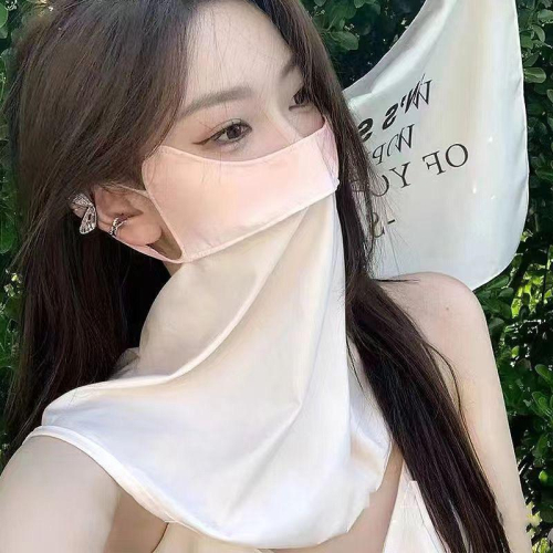 🇹🇼台灣出貨👏夏季冰絲薄款防曬護頸面罩 防紫外線遮全臉口罩