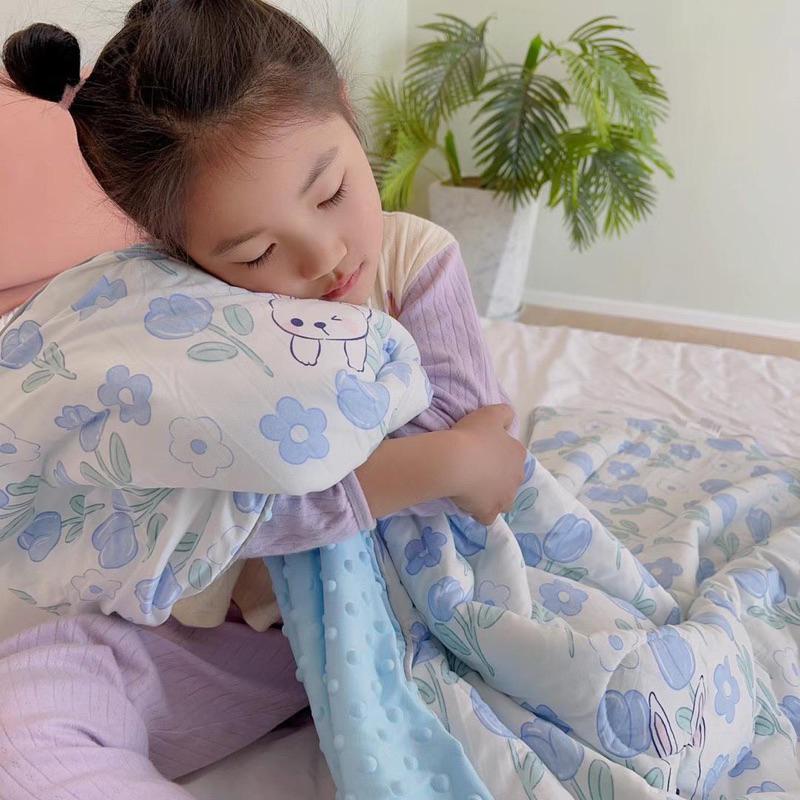 💋台灣現貨🎉台灣檢驗合格購買才安心 針織棉顆粒荳荳毯被 兒童豆豆顆粒針織夏被 整件可機洗、A類針織棉 涼被 兒童被豆豆被-細節圖3