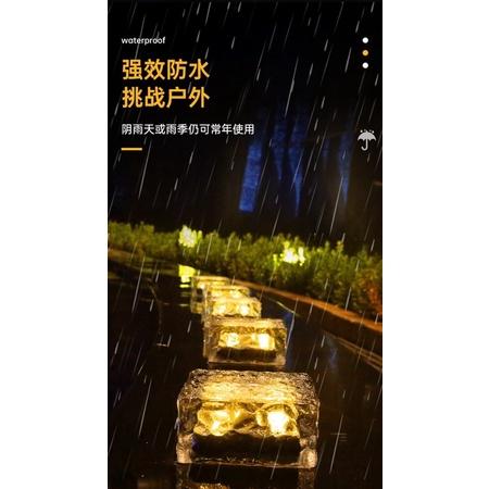 🇹🇼台灣出貨 👏大尺寸6LED 太陽能庭院冰磚燈 LED燈 戶外燈  裝飾燈 led 感應燈 庭院燈 照明燈-細節圖8