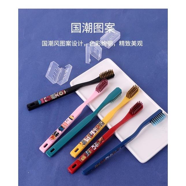 🇹🇼台灣出貨 👏方頭潮風6支裝軟毛牙刷 成人寬頭牙刷-細節圖4