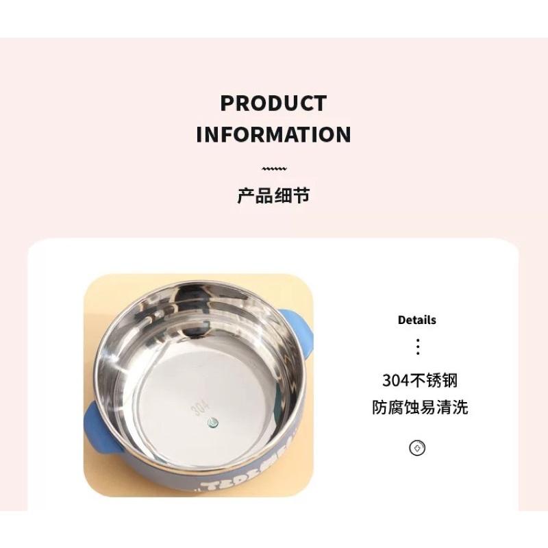 🇹🇼台灣出貨 👏兒童寶寶嬰兒304不鏽鋼套組附湯匙剪刀碗-細節圖5