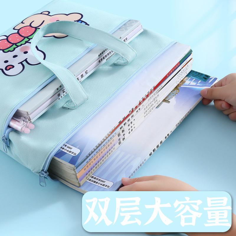 🇹🇼台灣出貨👏 學生手提袋 補習袋男女帆作業袋 小學生男女孩課後補課文件袋 手提袋 文件收納袋 餐袋 補習袋-細節圖3