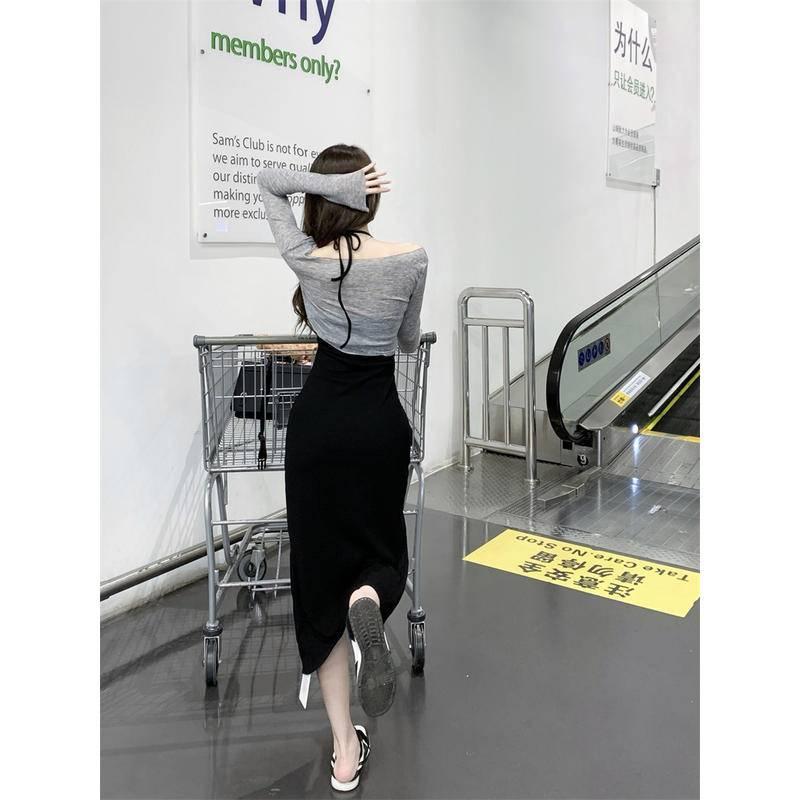 W.A.N.Y.I掛脖開叉吊帶連衣裙連身洋裝-細節圖8