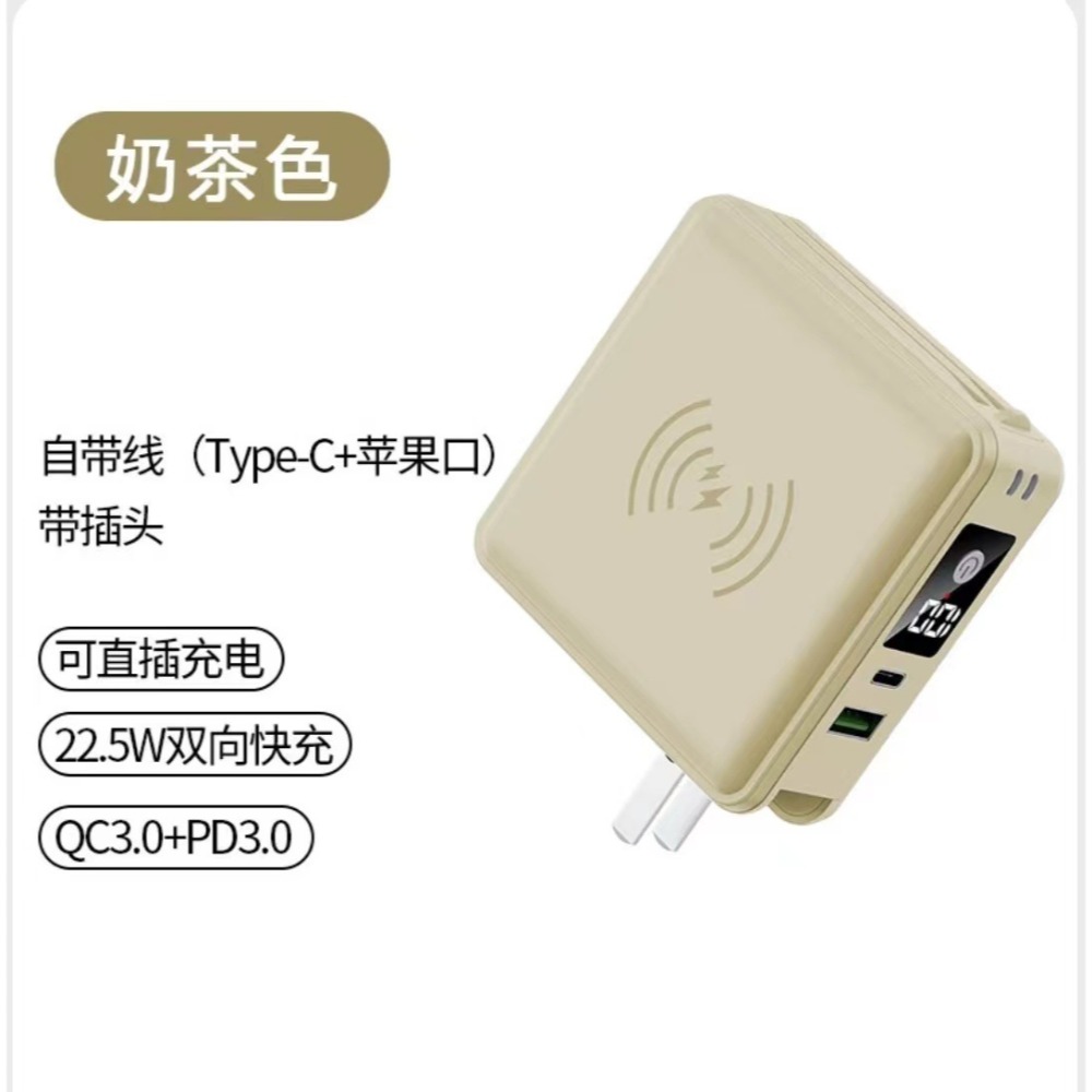 BSMI認證🎉標示WH🎉全方位萬能充 多功能六合一 五合一 15000mah行動電源 電萬能充 插頭行充 自帶快充線-規格圖9