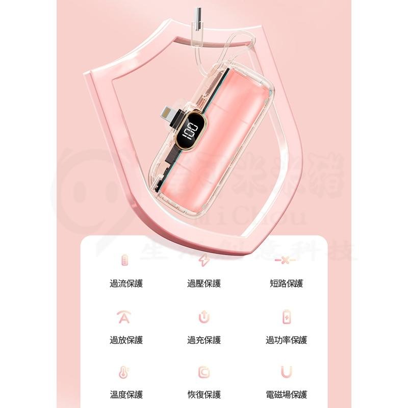 🎉24H出貨🎉20000mah 數顯膠囊行動電源 PD22.5W 快充 口袋行動電源 行充 直插式電源 口紅行動電源-細節圖9