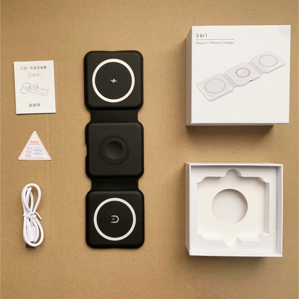 🎉新北出貨🎉MagSafe無線充電盤 三合一無線充電器 磁吸無線充電 可蘋果手錶手機 充電座 15W快充-規格圖9