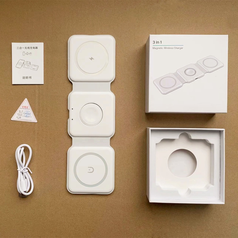 🎉新北出貨🎉MagSafe無線充電盤 三合一無線充電器 磁吸無線充電 可蘋果手錶手機 充電座 15W快充-規格圖9