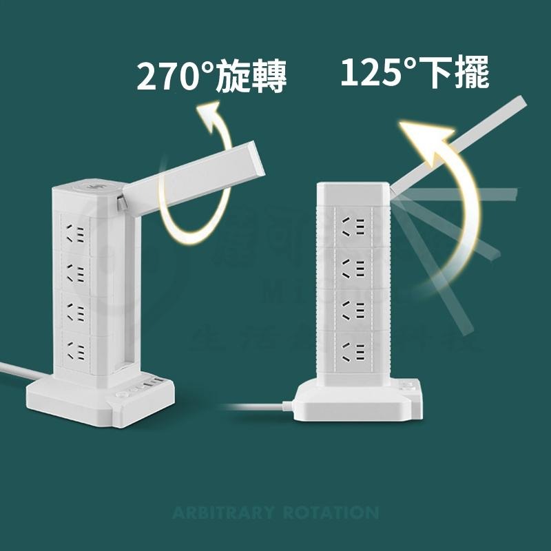 🎉新北出貨🎉立式延長線 台灣專用 立式插座 檯燈 延長線插座 USB插座 手機充電多功能插座 塔式插座 無線充座-細節圖6