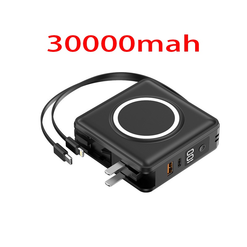 🎉標示WH🎉磁吸無線行動電源 多功能無線充電行動電源 自帶線行動電源 萬用充 行動充 移動電源 六合一行動電源-規格圖8