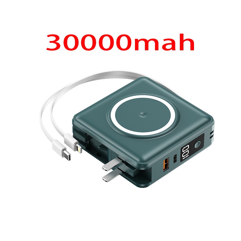 第9代-綠色 30000mah磁吸快充