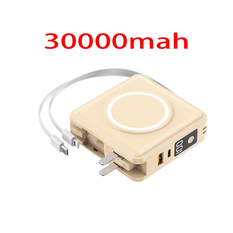 🎉標示WH🎉磁吸無線行動電源 多功能無線充電行動電源 自帶線行動電源 萬用充 行動充 移動電源 六合一行動電源-規格圖8