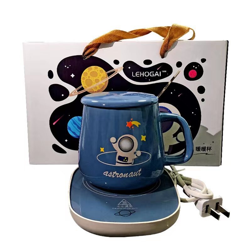 太空人藍套裝【杯子+杯墊】(重量感應)