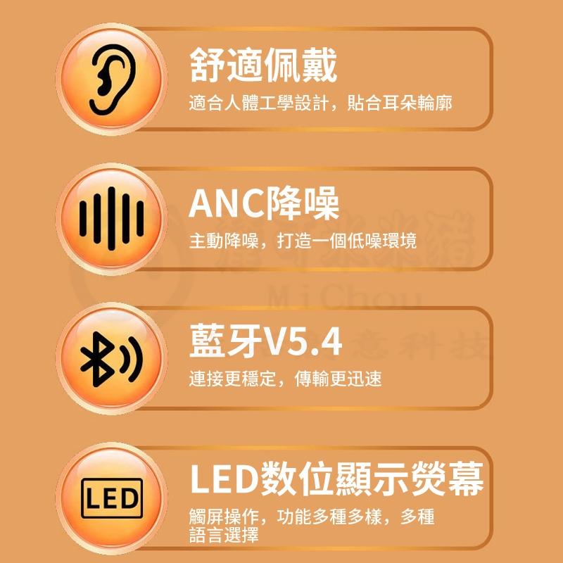 🎉專注3C🎉A9pro 五代彩屏藍芽耳機 ANC降噪耳機 語言切換 智慧觸屏耳機 屏幕耳機 入耳式 無線耳機 藍牙-細節圖4