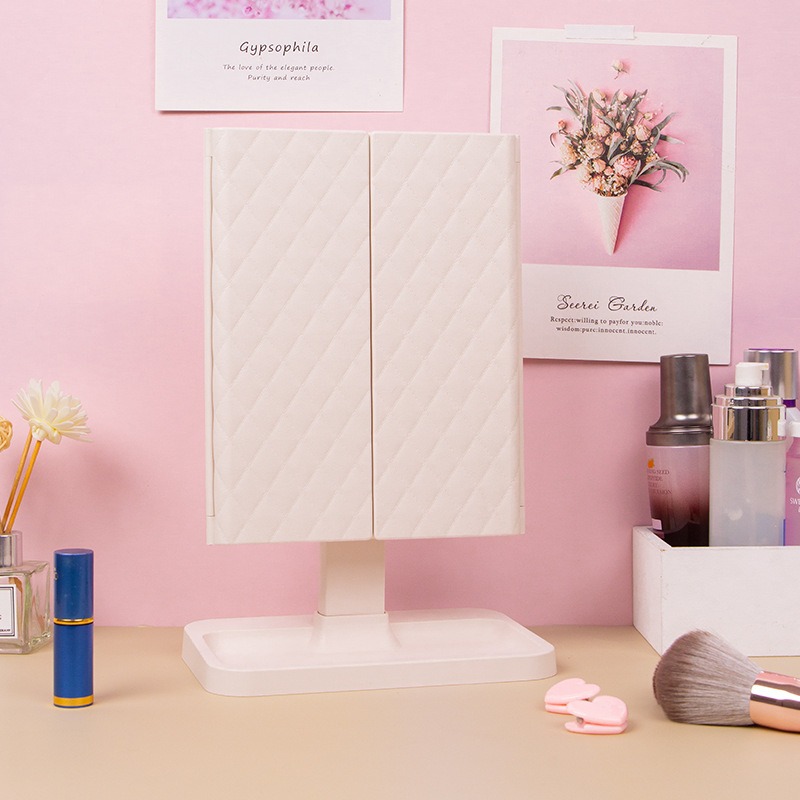 【方角皮紋】-無極調光三色立鏡