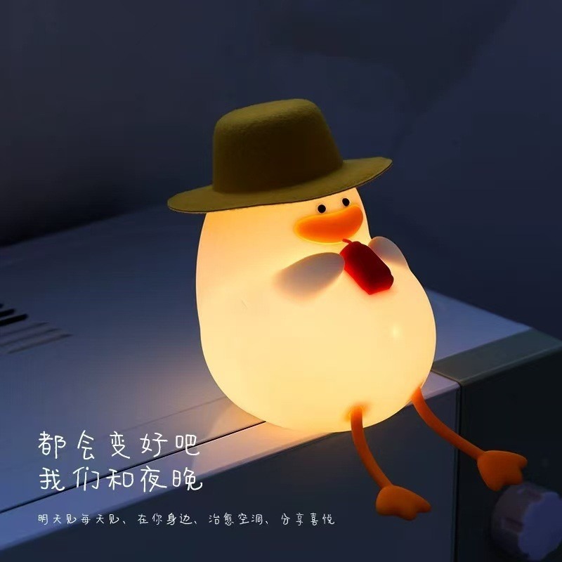 ⭐水豚小夜燈⭐卡皮巴拉小夜燈 捏捏燈 拍拍燈 寶寶夜燈 拍拍燈 氣氛燈 可愛床頭燈 夜燈 情人節 交換禮物-規格圖9