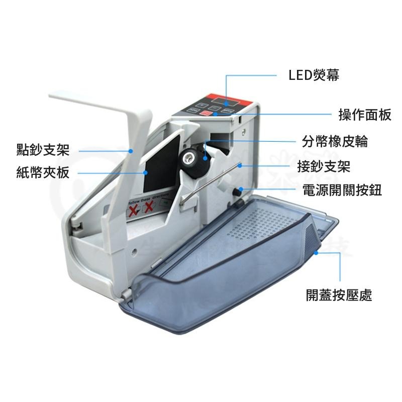🎉新北出貨🎉便攜式點鈔機 V40 點鈔機 數鈔機 預置點鈔 累計點鈔 預置功能 LED顯示 操作簡單 可插電 可電池-細節圖8