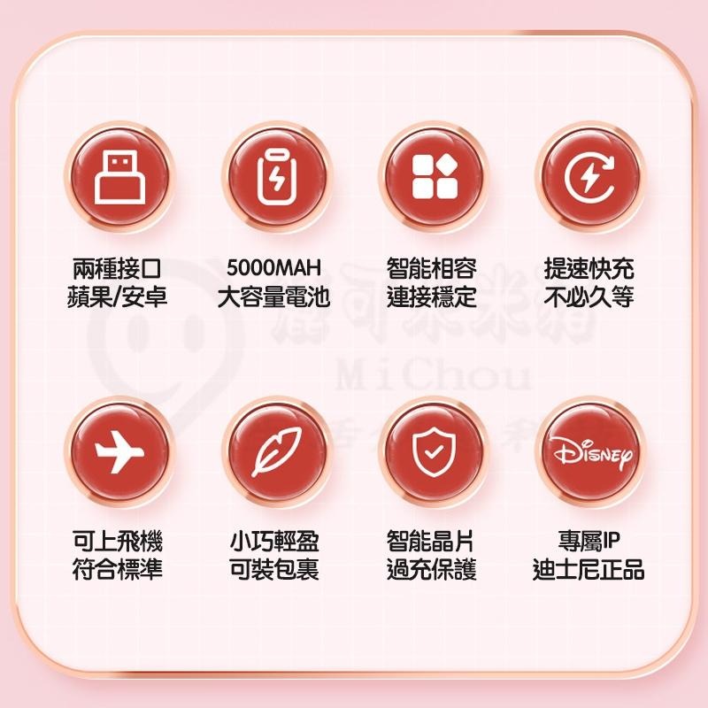 🎉新北出貨🎉迪士尼膠囊行動電源 米奇 維尼熊公仔太空船移動電源 Disney 充電寳 5000毫安便携小行動電源-細節圖2