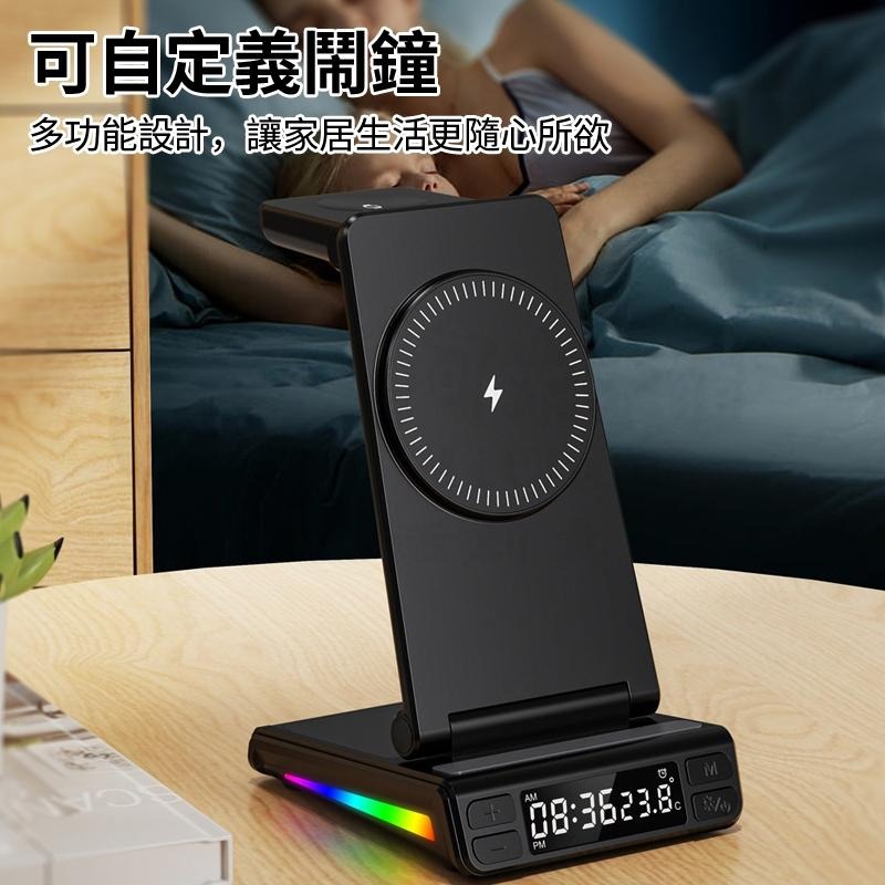 新北出貨🎉三合一無線充電座 可折疊 磁吸充電qi無線充電盤 15w蘋果快充 i16充電座 magsafe 無線充電-細節圖7
