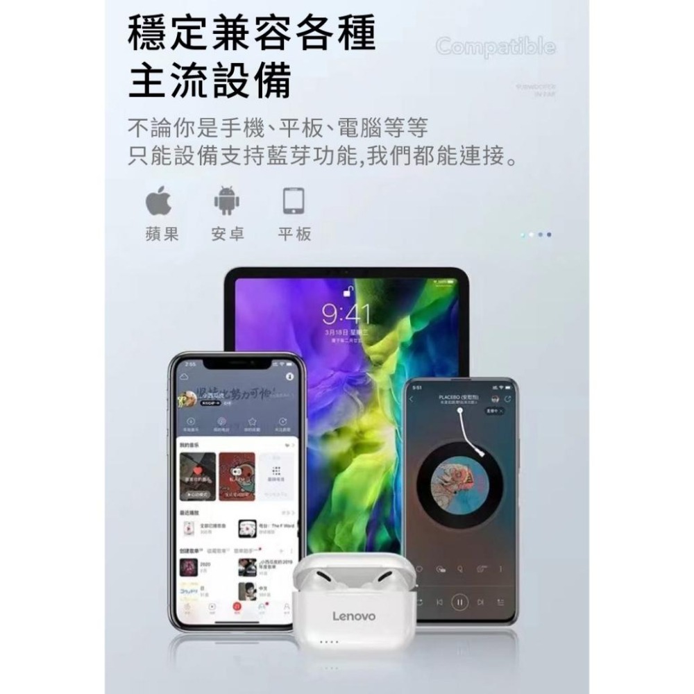 🎉新北出貨🎉聯想LP1s Lenovo 真無線藍牙耳機 無線耳機 IPX4 藍芽5.0 藍芽耳機 聯想耳機-細節圖4