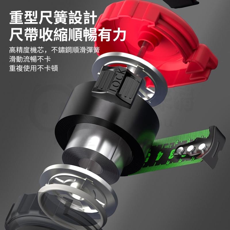 🔥黑科技🔥進口 高檔 捲尺 螢光尺 3米 5米 7.5米 10米 加厚 公製尺 米尺 不傷手 摔壞包賠 一級精度-細節圖8