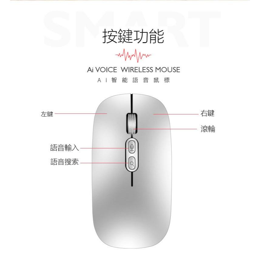 🎉專注3C🎉AI人工智能語音滑鼠 鍵盤滑鼠 智能語音說話打字翻譯電腦通用 可充電式靜音滑鼠-細節圖8