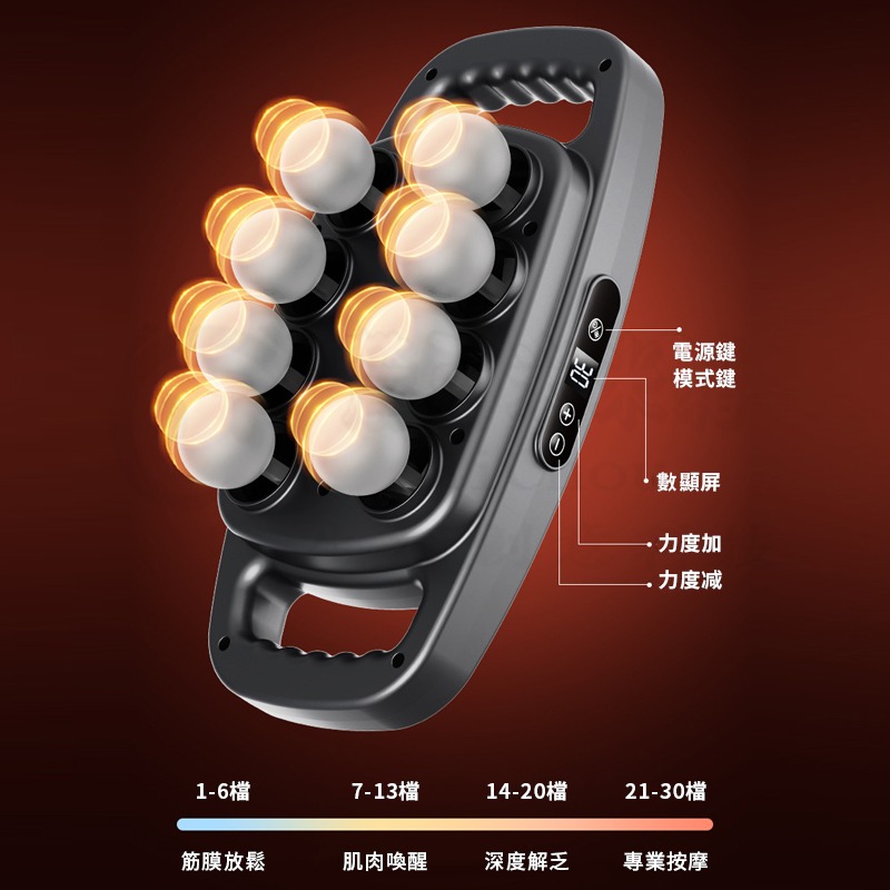🎉16頭專業級筋膜槍🎉 無需手扶電動按摩機 小腿按摩器 肩頸按摩器 電動按摩器 小米筋膜搶 背部按摩器 電動按摩儀-細節圖9