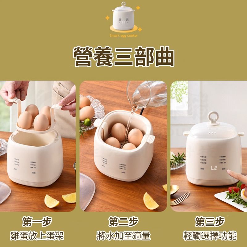 可煮粥+蒸包子🔥德國 蒸蛋器 110V多功能家用煮蛋器 智能煮蛋器 蒸蛋機 迷你早餐機 小型蒸蛋羹 早餐機 煮蛋神-細節圖10