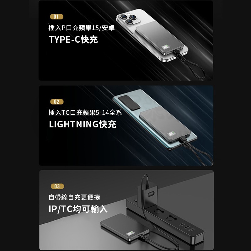 🎉3C+WH標示🎉數顯超薄磁吸行動電源 20000毫安 無線充電 pd行動電源 快充超輕薄 行充 口袋充 可上飛機-細節圖4