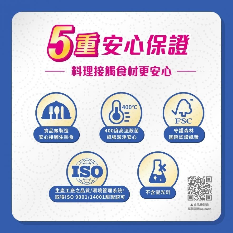 【春風】一秒抽 三層 厚手 抽取式廚房紙巾80抽 春風廚房紙巾-細節圖2