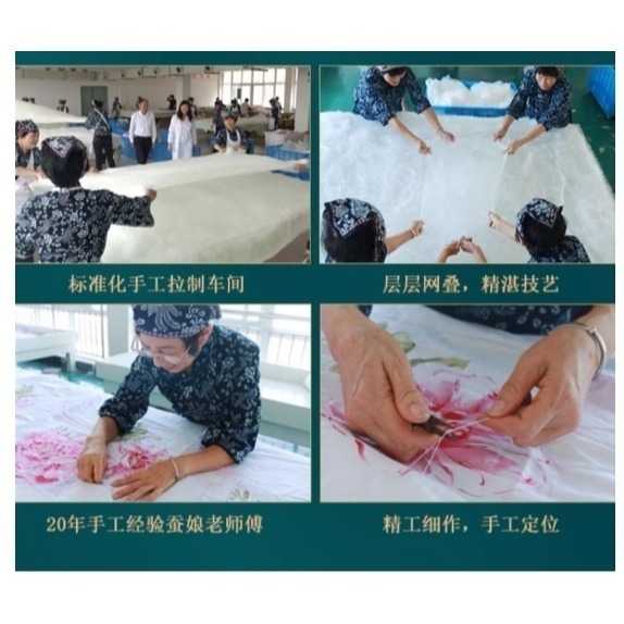 江蘇桐鄉天然蠶絲被 100%蠶絲 被子 冬被  蚕絲被 冬被 保暖被雙人被 加大被 6斤 尺寸150*200CM-細節圖6