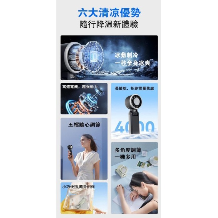 【高速摺疊製冷風扇】製冷手風扇高速暴力風扇折疊掛脖渦輪冰敷小風扇手持 冰風扇 手持風扇 冷敷小風扇-細節圖8