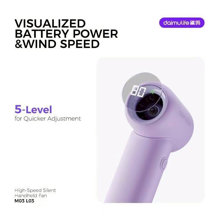 超迷你USB風扇  手持風扇｜3000mAh 強勁登場 電量顯示 小巧好攜帶 USB小風扇-細節圖4