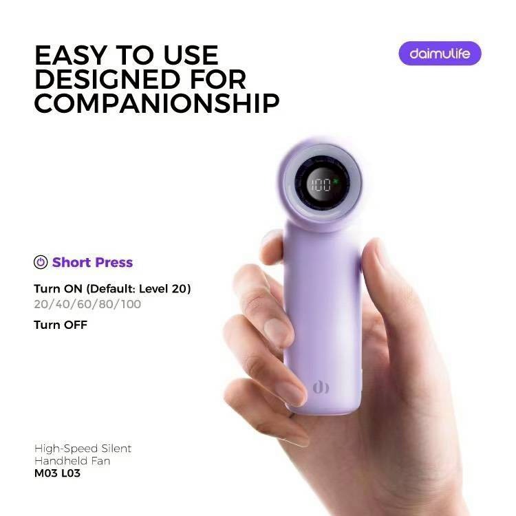 超迷你USB風扇  手持風扇｜3000mAh 強勁登場 電量顯示 小巧好攜帶 USB小風扇-細節圖5