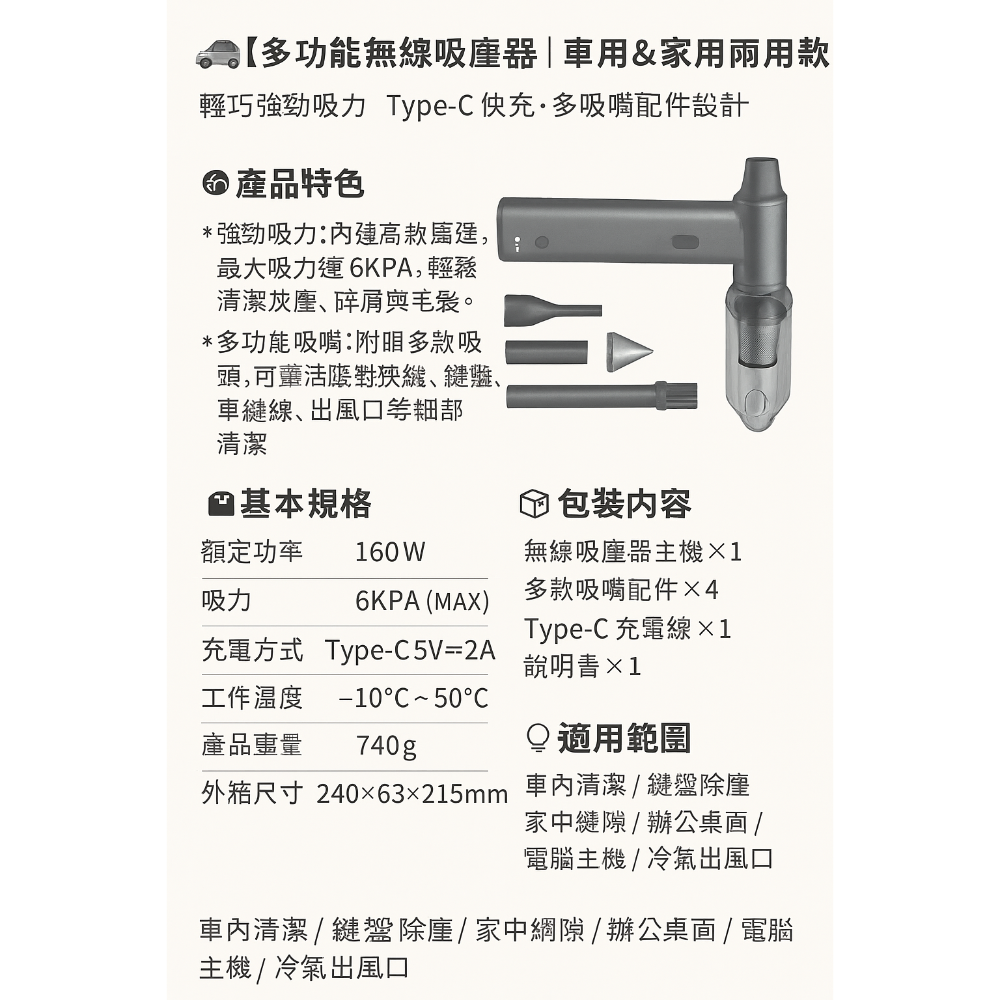 龍捲風吸塵器 吸塵/吹氣二合一多功能吸塵器-細節圖2