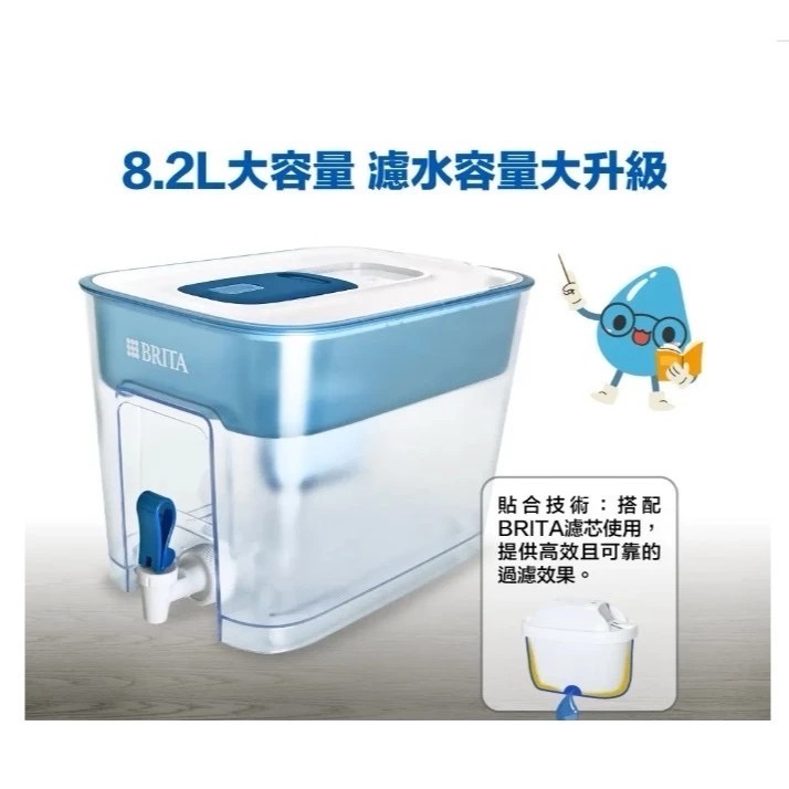 BRITA 桌上型濾水箱 8.2公升x1組- 附Maxtra Pro濾芯*1-細節圖2